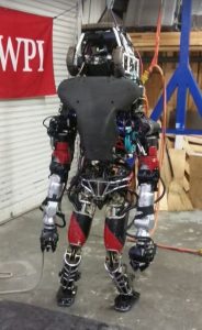 photo of WARNER the Atlas robot from SCUP college planning conference at WPI