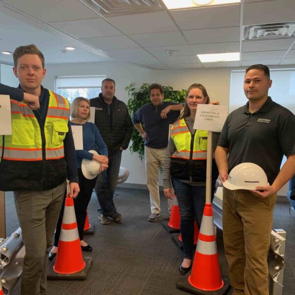 Six workers from Triumph Modular.