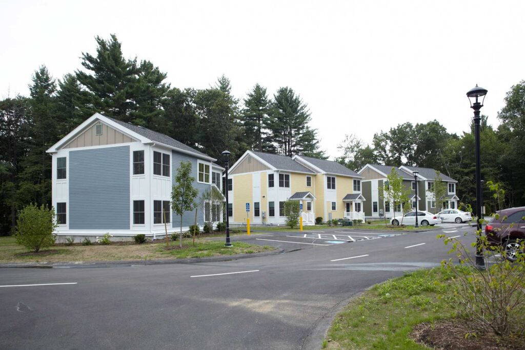 Action Housing Authority Neighborhood of modular houses with driveways
