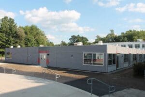 The modular building used for the Lexington High School additions.