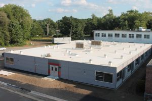 The modular building used for the Lexington High School additions.