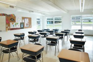 classroom in newton modular school