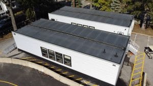 photo of Thayer modular building rooftop