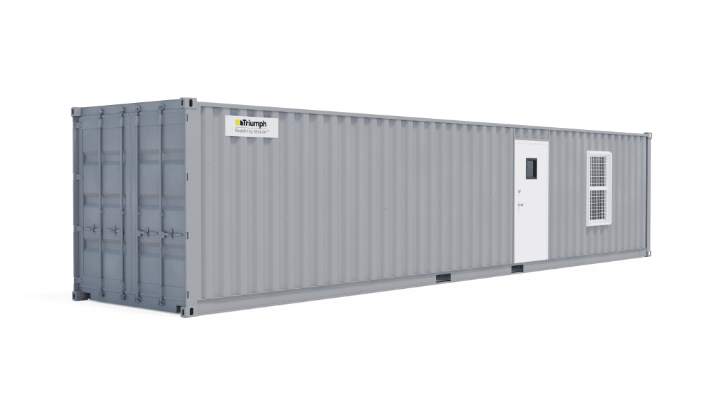photo of 40' office container storage combination