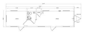 photo of 10x44 Office Trailer Floor Plan