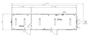 photo of 10' x 44' Office Trailer Floor Plan