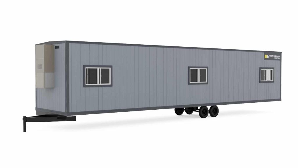 triumph modular 10x50 mobile office trailer back side
