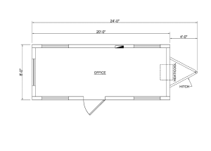 photo of 8x24 mobile office trailer floor plan