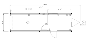 photo of 8x32 Combination Storage/Office Trailer Floor Plan