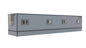 photo of 12x60 mobile office trailer skirting