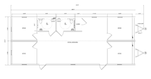 24x64 mobile office floorplan