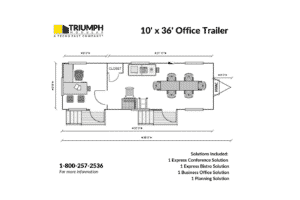 10' x 36' Office Trailer With Solutions