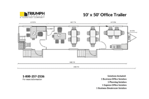 10' x 50' Office Trailer With Solutions