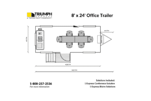 8' x 24' Office Trailer With Solutions