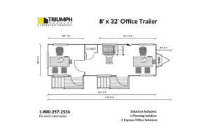 8' x 32' Office Trailer With Solutions