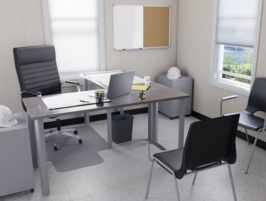 Business Office Solution for mobile offices, desk and chairs