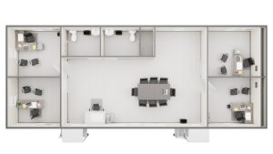 24' x 64' modular building with Office, Planning, and Conference Room Solutions