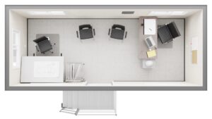 8' x 24' office trailer with Planning and Office Solutions