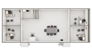 24' x 64' modular building with Office, Planning, and Conference Room Solutions