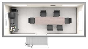 8' x 24' office trailer with Express Bistro and Express Conference Room Solutions