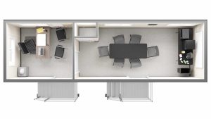 8' x 32' office trailer with Office Solutions