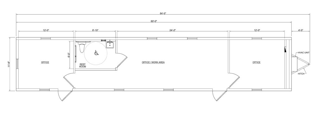 triumph modular 12x64 mobile office floor plan