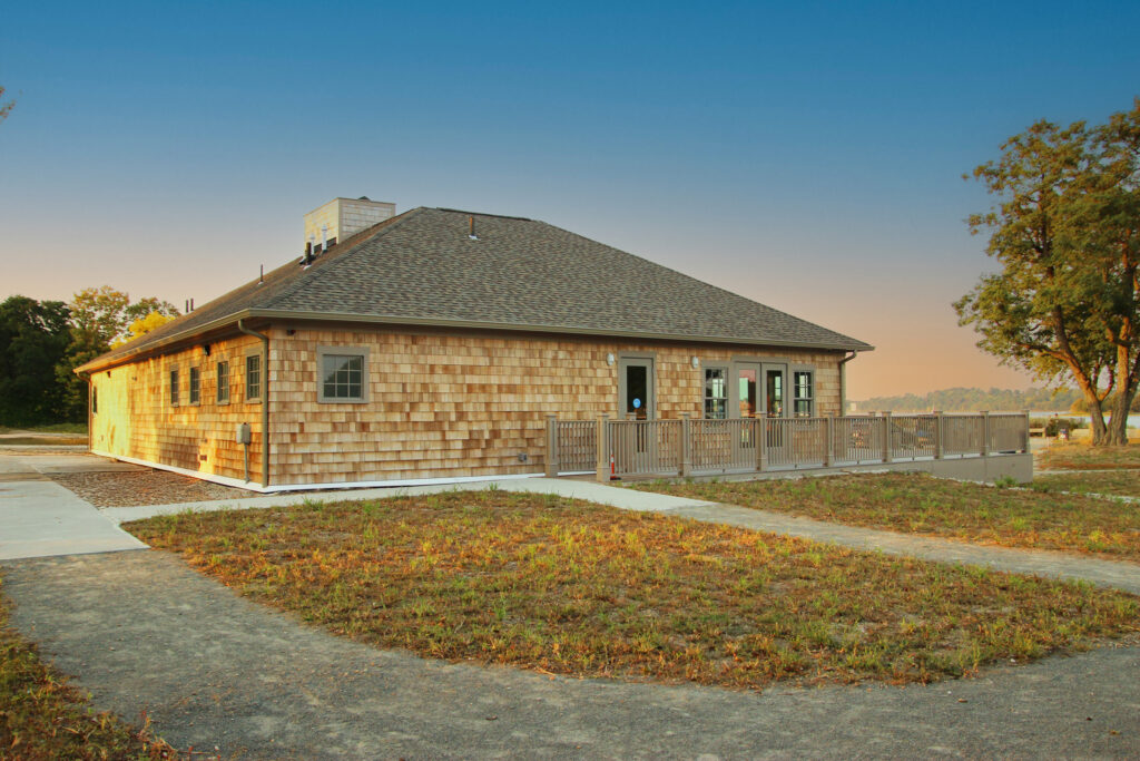 Hingham Community Center and Bathhouse exterior side view