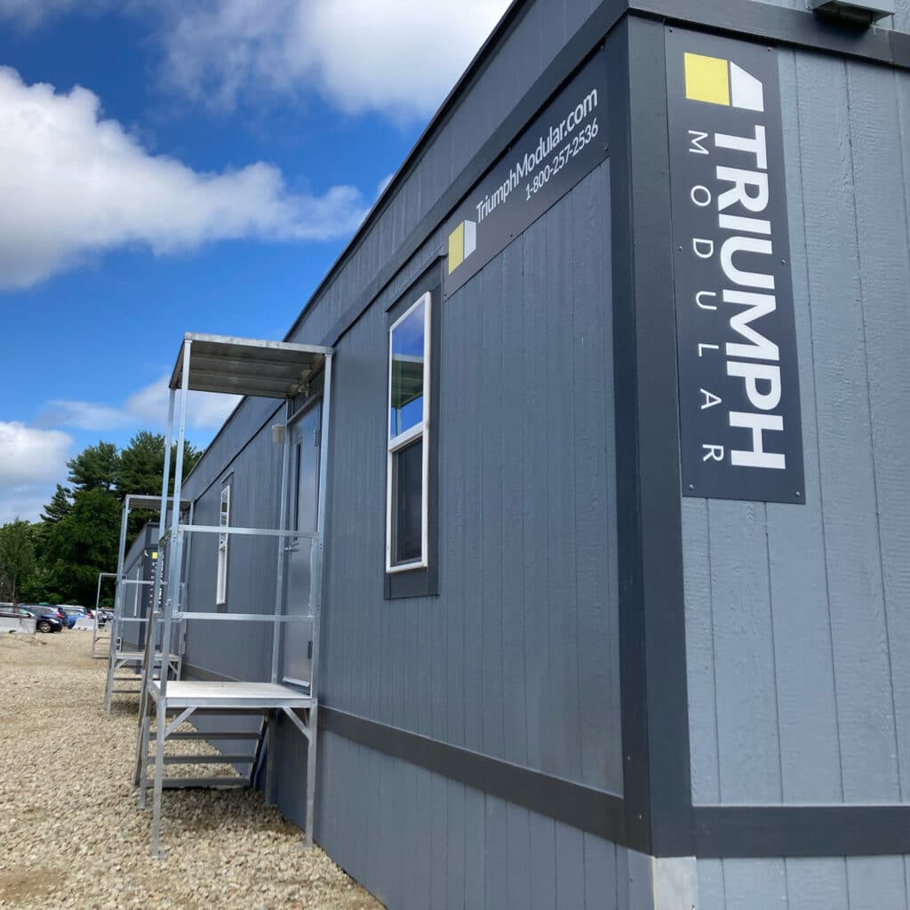 triumph construction office trailer on a jobsite