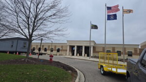 Building delivery day with Rochester Hill City offices in the background
