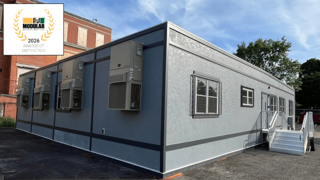award winning temporary modular dormitory for city of Lynn Fire Dept.