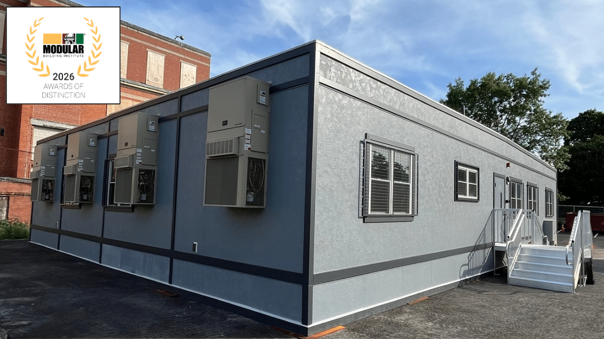 award winning temporary modular dormitory for city of Lynn Fire Dept.
