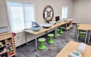 Interior STEAM classroom modular classroom for holmes elementary school in Ypsilanti, Michigan